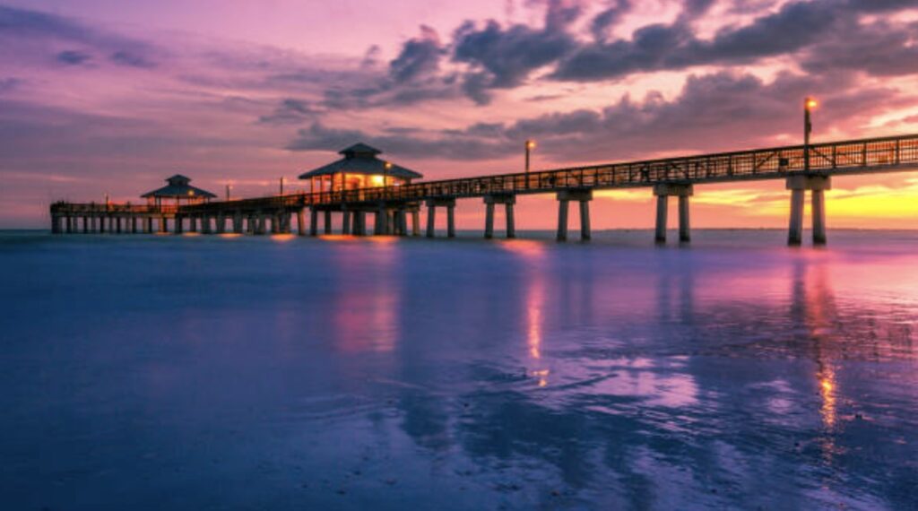 Sunset over Fort Myers Pier